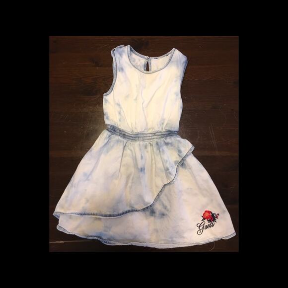 Girl Tie-Dye Chambray Dress by Guess Kids - Picture 2 of 6